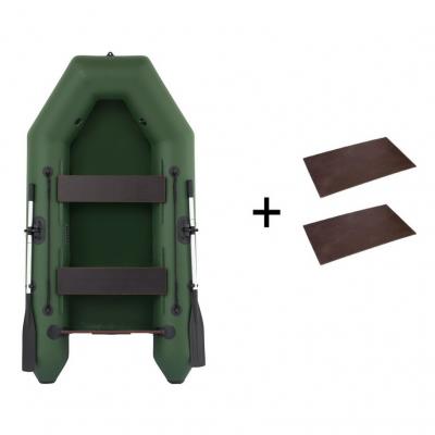 Лодка ПВХ Tulin Победа 2400 фанерные вставки под мотор